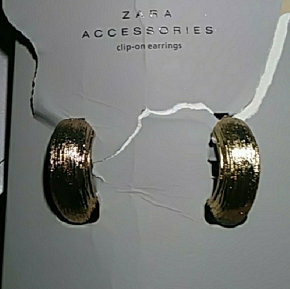 Metallic Hoop Earrings - Picture 3 of 3